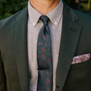Fall Florals Hunter Green Tie alternated image 3