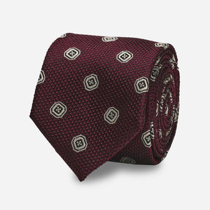 Geo Scales Burgundy Tie