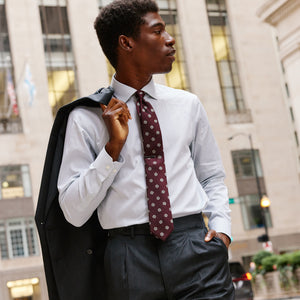 Geo Scales Burgundy Tie alternated image 3