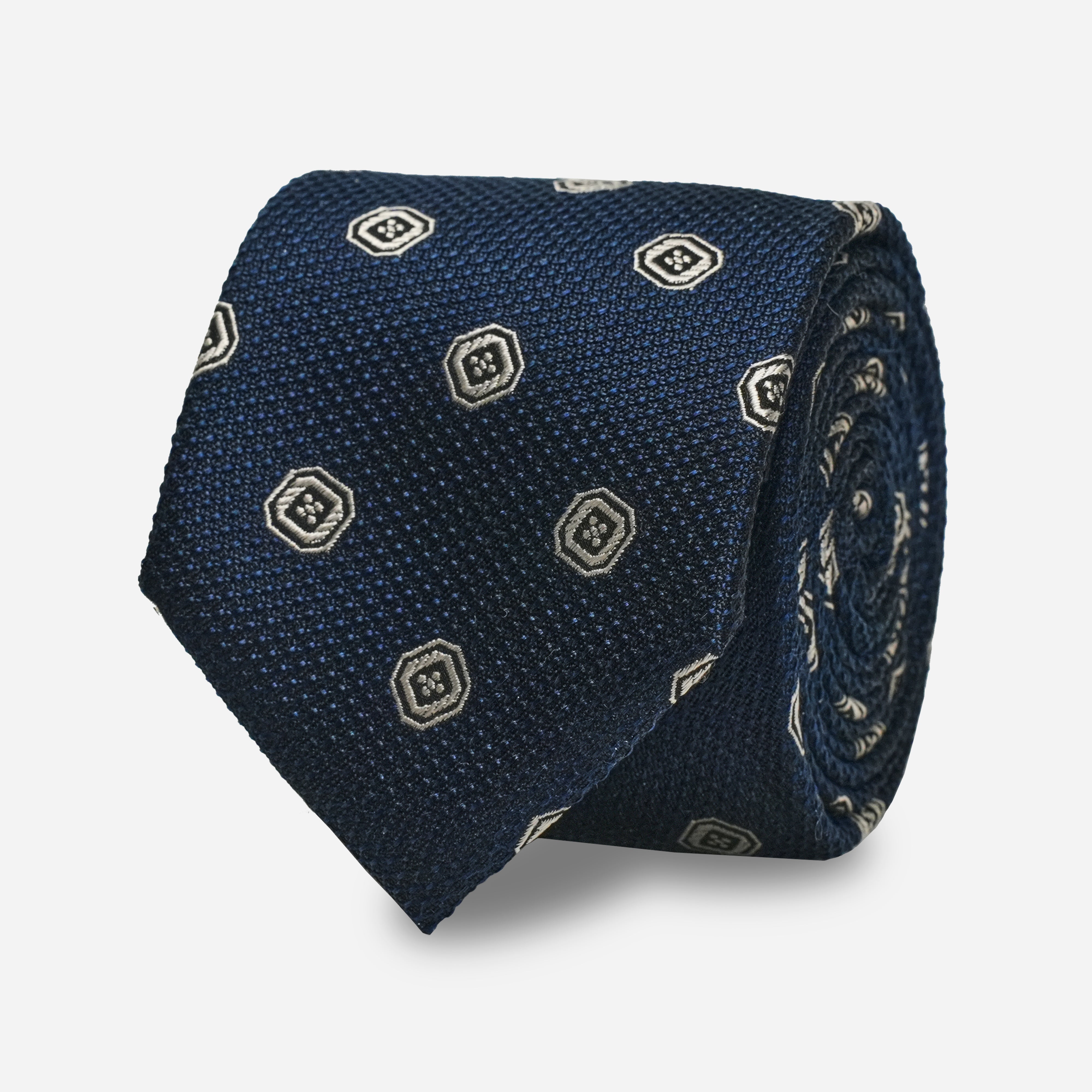 Geo Scales Navy Tie | Silk Ties | Tie Bar