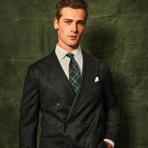 Graham Tartan Hunter Green Tie alternated image 3