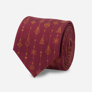 Holiday Ornaments Burgundy Tie