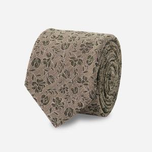 Favorito Floral Dusty Olive Tie