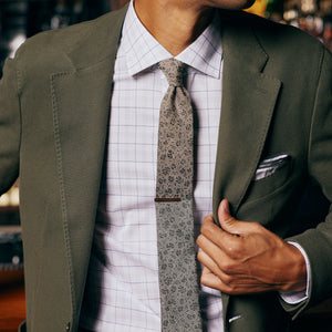 Favorito Floral Dusty Olive Tie alternated image 4