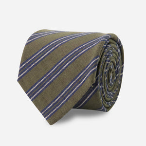 Elegante Stripe Olive Tie featured image