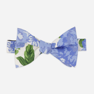 Mumu Weddings - Cottage Floral Blue Bow Tie