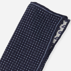 Domino Paisley Navy Pocket Square alternated image 1