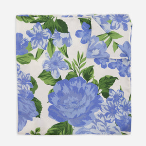 Mumu Weddings - Cottage Floral Blue Pocket Square featured image