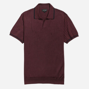 Ribbed Sweater Burgundy Polo featured image