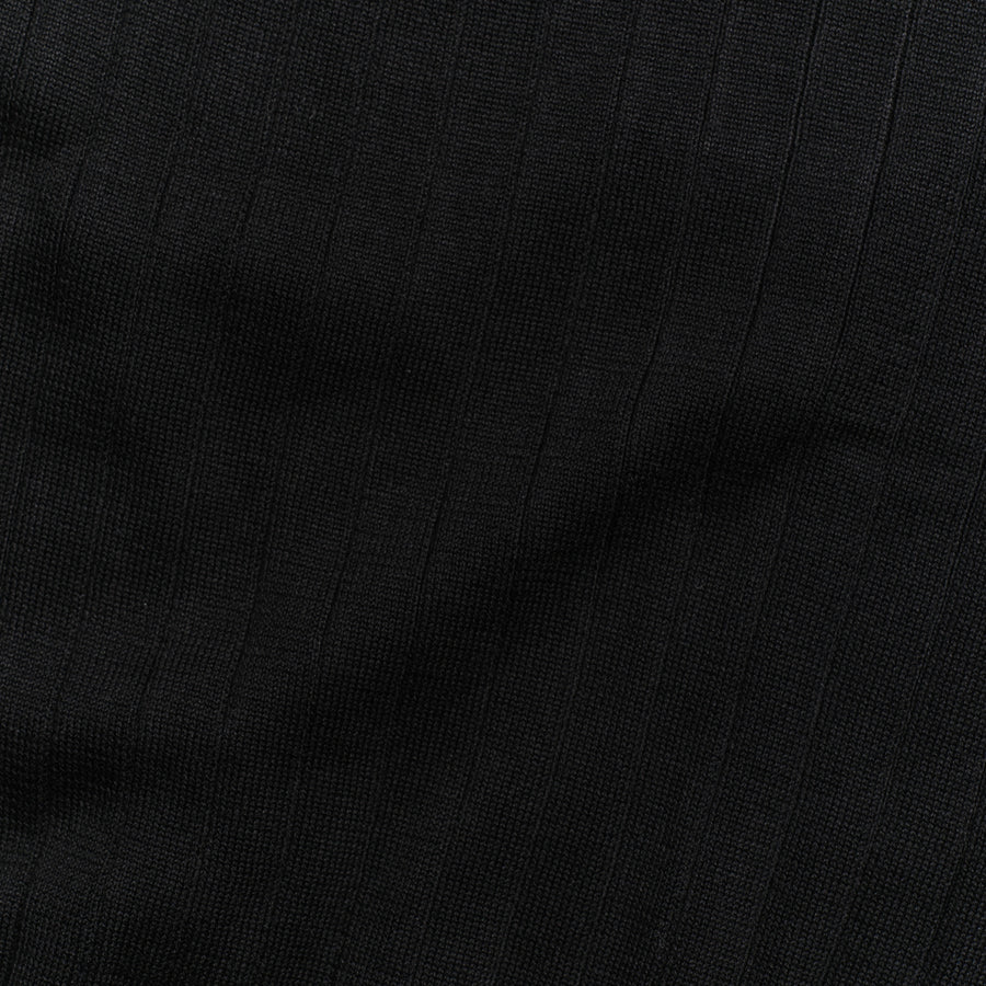 Ribbed Sweater Vintage Black Polo | Cotton Polos | Tie Bar