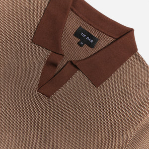 Birdseye Sweater Latte Polo alternated image 1