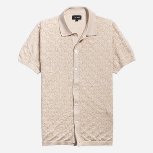 Full Placket Pointelle Ivory Polo featured image