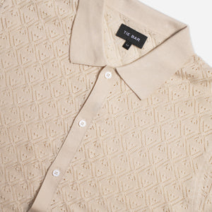 Full Placket Pointelle Ivory Polo alternated image 1