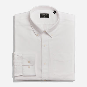 The Modern-Fit Oxford White Casual Shirt