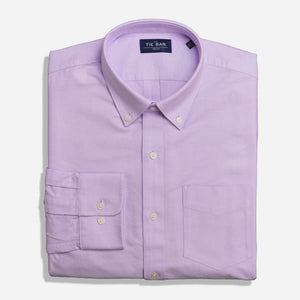 The Modern-Fit Oxford Lavender Casual Shirt featured image