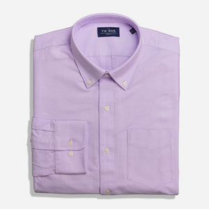 The Modern-Fit Oxford Lavender Casual Shirt