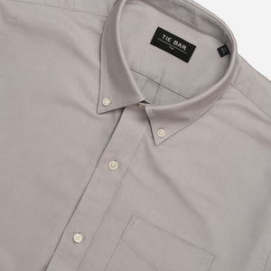 The Modern-Fit Oxford Pale Grey Casual Shirt alternated image 2