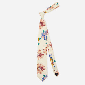 Warren Alfie Baker x Tie Bar Painted Floral Cream Tie alternated image 1