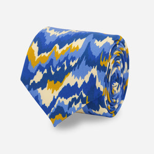 Warren Alfie Baker x Tie Bar Marbled Stripe Cobalt Tie