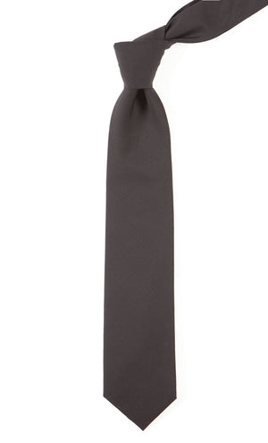 Solid Cotton Black Tie | Cotton Ties | Tie Bar