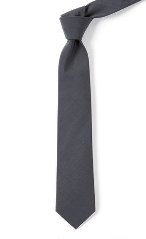 Solid Cotton Metallic Grey Tie alternated image 1