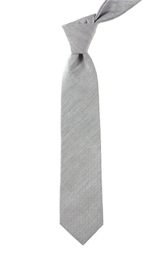 Solid Cotton Light Grey Tie alternated image 1