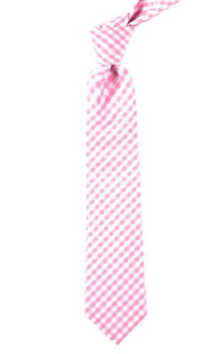 New Gingham Pink Tie