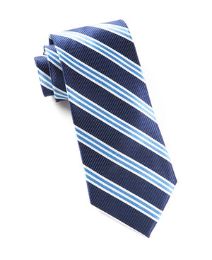 Bar Stripes Navy Tie