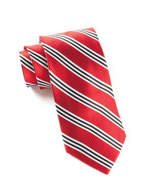 Bar Stripes Red Tie featured image
