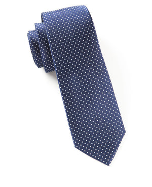 Pindot Navy Tie