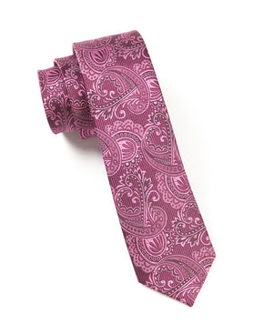 Twill Paisley Wine Tie