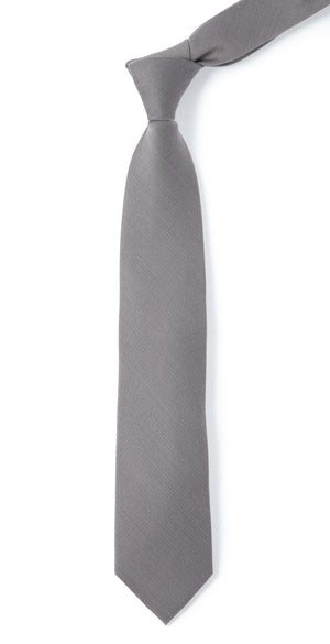 Solid Wool Grey Tie alternated image 1