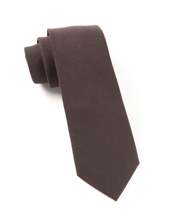 Solid Wool Chocolate Brown Tie | Wool Ties | Tie Bar