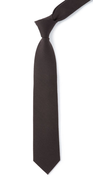 Solid Wool Chocolate Brown Tie alternated image 1