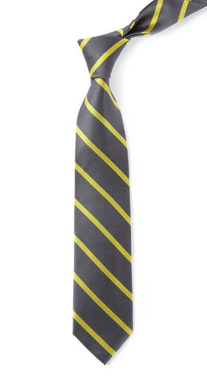 Trad Stripe Charcoal Tie alternated image 1