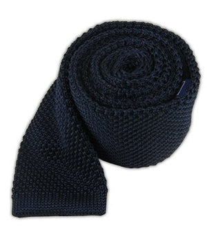 Knitted Midnight Navy Tie featured image