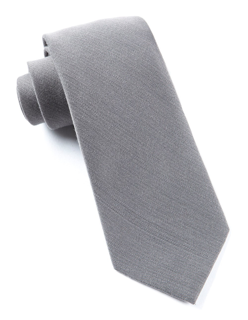 Solid Wool Grey Tie | Wool Ties | Tie Bar