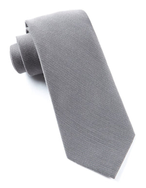 Solid Wool Grey Tie featured image