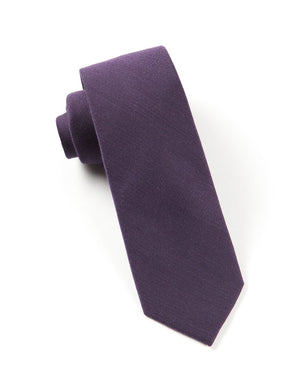 Solid Wool Eggplant Tie | Wool Ties | Tie Bar