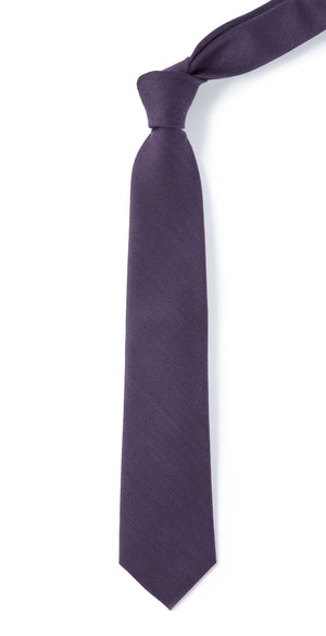 Solid Wool Eggplant Tie alternated image 1
