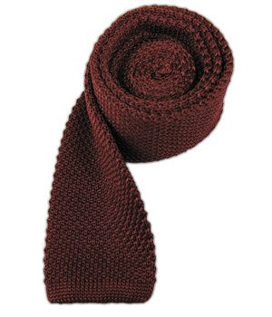 Knitted Burgundy Tie