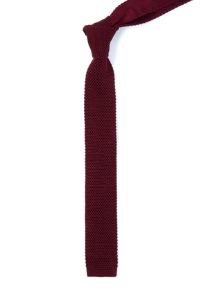 Knitted Burgundy Tie alternated image 1