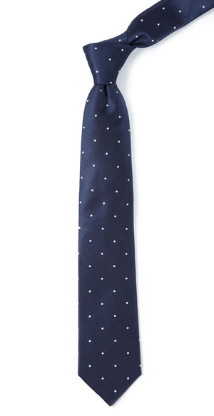 Satin Dot Classic Navy Tie alternated image 1