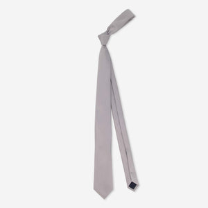 Solid Satin Silver Tie alternated image 1