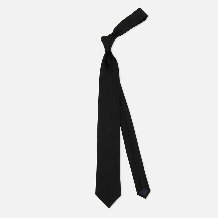 Solid Satin Black Tie | Silk Ties | Tie Bar