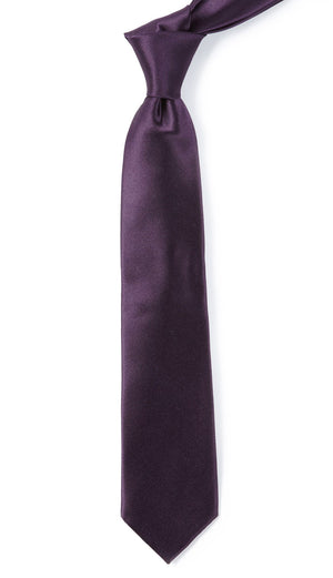 Solid Satin Eggplant Tie alternated image 1