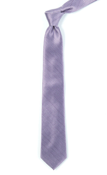 Native Herringbone Lavender Tie | Silk Ties | Tie Bar