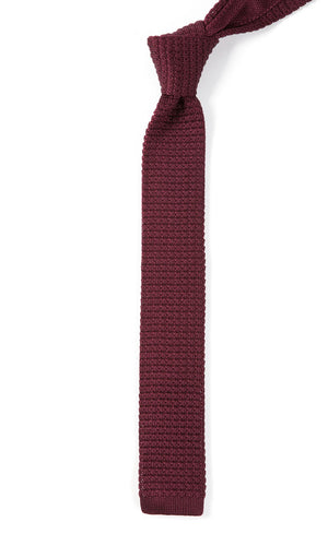 Textured Solid Knit Deep Burgundy Tie alternated image 1