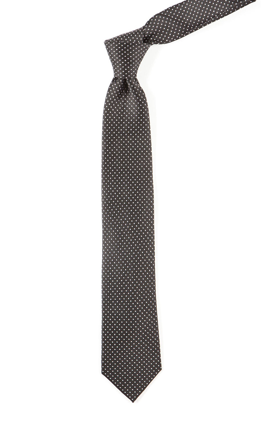 Pindot Black Tie | Silk Ties | Tie Bar