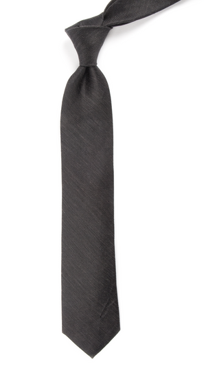 Festival Textured Solid Black Tie